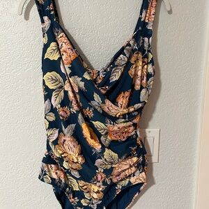 Floral Jantzen One-Piece Swimsuit